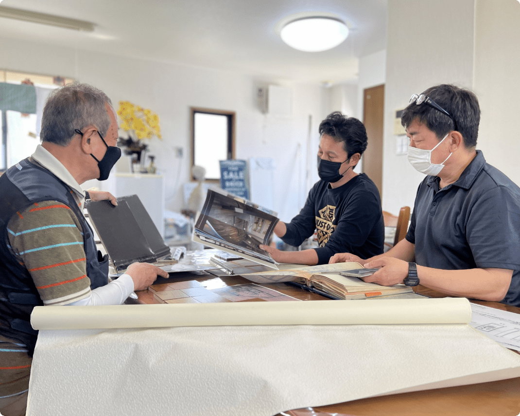 社内での打ち合わせ